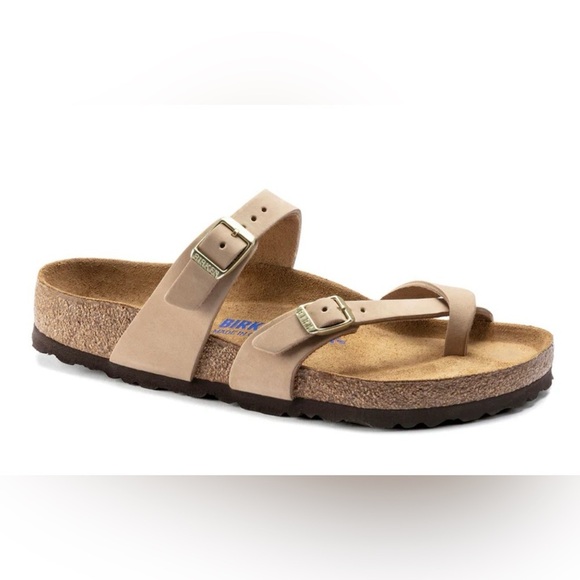 NIB Birkenstock Nubuck Mayari 37 US 6 Thong Sandals Sandcastle - Picture 1 of 7